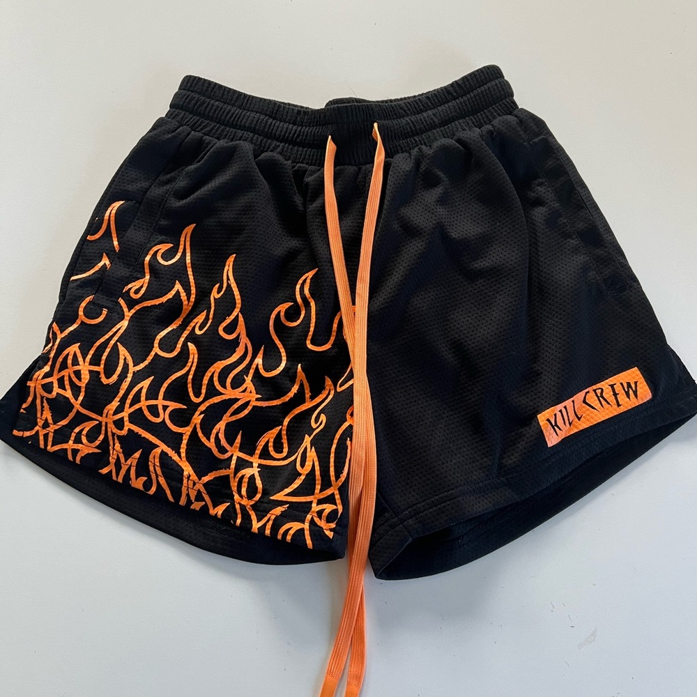 Kill Crew Muay Thai flame shorts